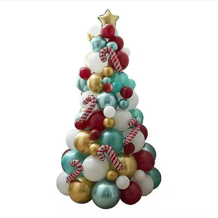 Colored Christmas Tree Balloon Set Christmas Decorations Party Scene Supplies Pxcl - 1