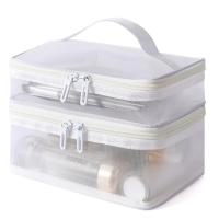 Bolsa De Maquillaje Grande Para Viajes Resistente Al Agua Estuche De Almacenamiento Para Mujer Con Cierre De Cremallera Estilo Casual - details 10