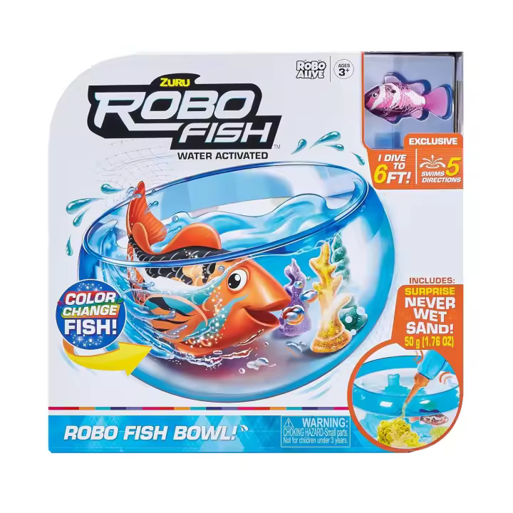 ROBO ALIVE- Robo Fish pecera Juguete robótico para Mascotas, Juego de Peces, Color (ZURU 7126), a partir de 3 años. - 1