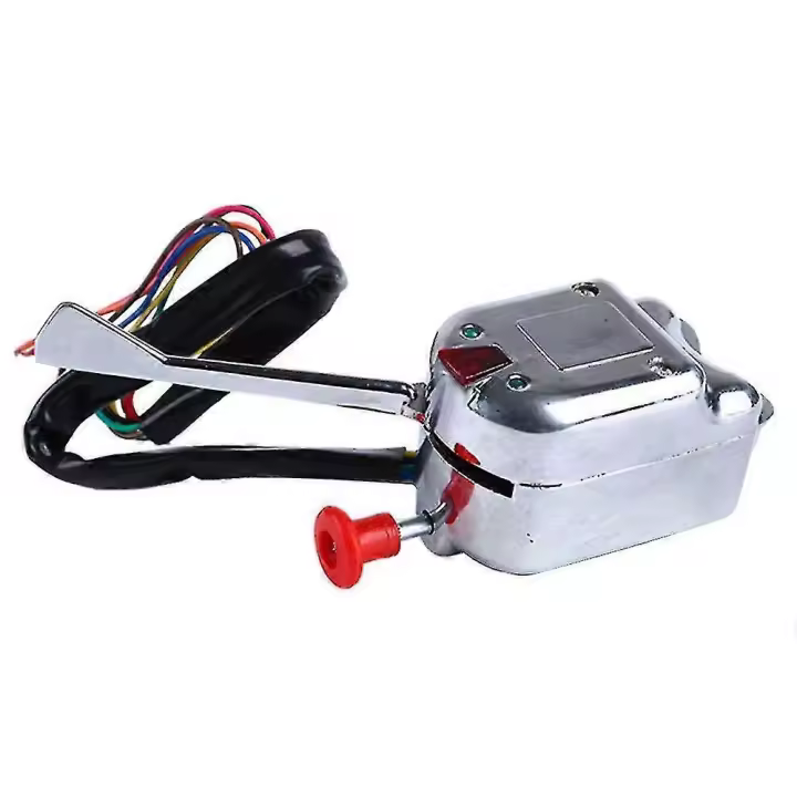 Interruptor de señal de giro universal cromado de 12 V para ratas - 1