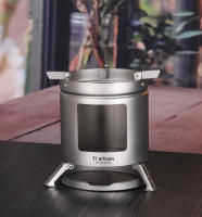 Tiartisan Estufa De Tierra Para Camping Ultraligera Y Portátil Mini Hacha De Acero De Titanio Para Exterior Y Senderismo Resistente Y Duradera - details 11
