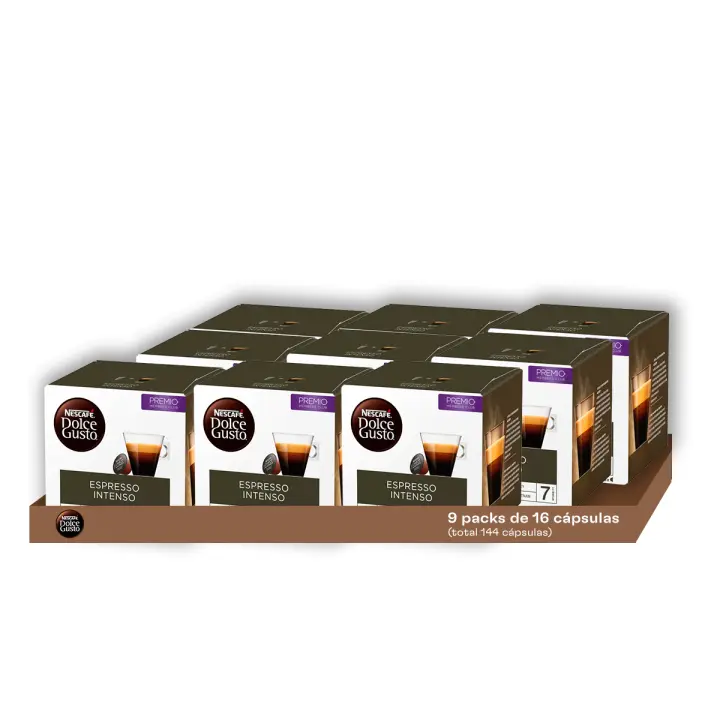 Dolce Gusto - Pack Especial Espresso Intenso (144 Unidades) | Sumérgete en un Sabor Completo y Envolvente con Aromas Picantes y una Crema Generosa, el Espresso que Despierta Todos tus Sentidos en Cada Sorbo - 1