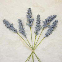 6 Piezas De Lavanda Artificial PE Decoración De Pared Para Hogar Y Vajillas Manual DIY Flores Silken Para Fiesta De Aniversario Bodas Y Más - details 5