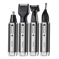 Kemei 4 En 1 Recargable Afeitadora De Nariz Y Barba Para Hombres Micro Afeitadora Limpiador De Pelo De Nariz Y Orejas Set De Aseo - details 0