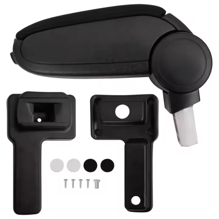 vidaXL Reposabrazos para coche ABS negro 14,5x32x(27-46) cm - 1