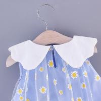 Vestido De Verano Para Niñas Con Estampado De Margarita Y Cuello De Muñeca Pequeño Vestido Sin Mangas Dulce De Cuello De Muñeca Pequeño - details 8