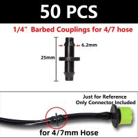 50pcs Conectores De Barba Para Riego Jardín Maceta Conexiones De Tubería 4/7mm Accesorios De Jardín De Plástico PP - details 6