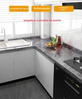 Pegatinas De Papel Tapiz Para Cocina 40cm Antigoteado Y Impermeable Adhesivo Self-Adecente Estilo Mármol Decoración De Gabinete Y Pared - details 0