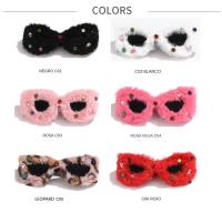 Gafas De Sol De Moda 2024 Con Diamantes Y Peluche Forma De Ojo De Gato Concava Para Fotografía Decorativas Para Mujeres - details 2