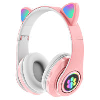 Auriculares Bluetooth Con Orejas De Gato Lindo LED Flash Stereo Plegables Inalámbricos Con Micrófo TF FM Para Niñas Regalos De Niños - details 13