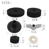 LADE Cymbals Stand Sleeves Set De 18 Piezas Con Base Y Tornillos De Alas Accesorio Para Batería Reemplazo De Felpa Para Estuche De Cymbal Hi-Hat - details 0