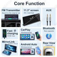 Pantalla De Coche Con Wireless CarPlay Y Android Auto Navegación 4K Display Bluetooth AUX USB 11.3 Pulgadas Compatible Con Audi KIA VW BMW Hyundai - details 2