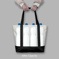 Bolso de mano grande de lona de moda de 15,7*13,7*3,93 pulgadas, bolso de compras reutilizable ecológico, bolso de playa, bolso de lona inferior con bolsillo externo, adecuado para exteriores - details 2