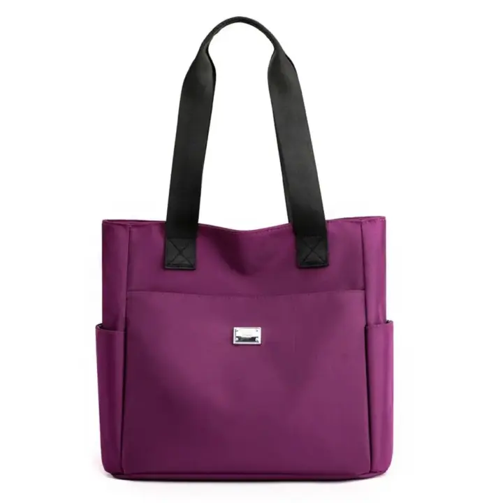Bolso De Hombre Para Mujer Grande Capacidad Impermeable De Nylon Duradero Y Práctico Para Trabajo Y Escuela Bolsa De Mano Casual - 1