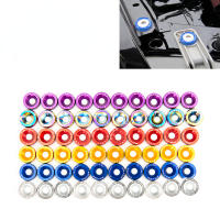 10PCS JDM Modificado Hexágonal Fijaciones De Parachoques Engrosado Tornillos De Placa De Licencia Accesorio De Estilo De Coche Material De Aluminio - details 1