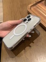Funda Magnética Transparente Para iPhone Compatible Con Magsafe Protección Antichoque Y Antiarrugas Silicona Acrílica Resistente Al Agua Y Al Polvo Para Modelos 7 a 16 plus Y Mini - details 8