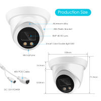 Cámara IP 8MP 4K Exterior Con Detección De Rostros Y Luz Dual H.265 Onvif CCTV Domed Metal POE Vigilancia Seguridad RTSP Para Interior Y Exterior - details 16