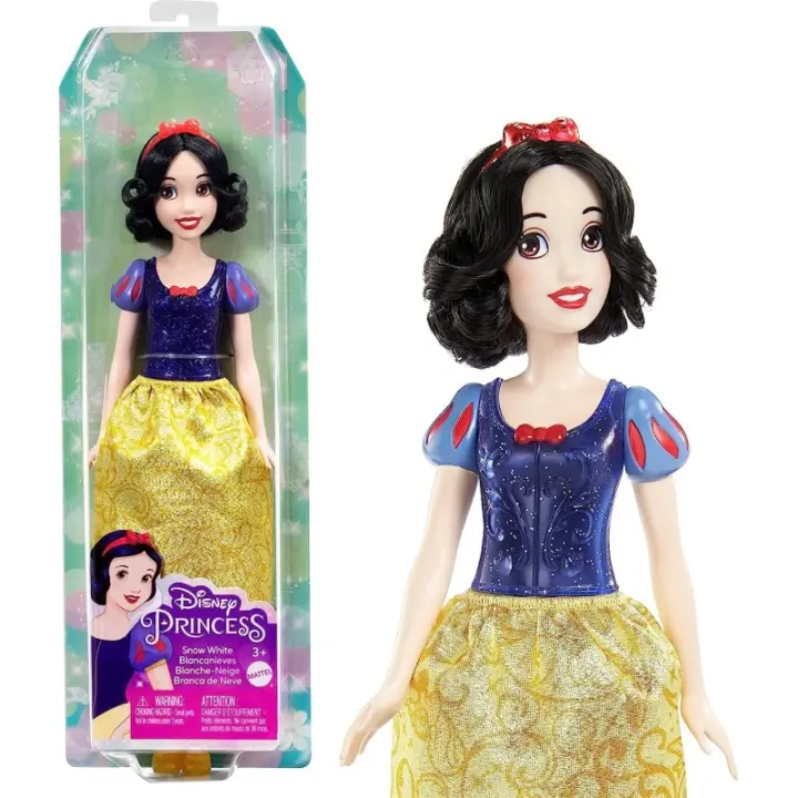 Disney Princess Blancanieves Muñeca princesa con pelo corto, juguete +3 años Mattel HLW08 CPAHLW08 - 1