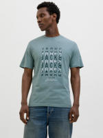 Jack & Jones SS25 Hombre Pack 2 Camisetas de Algodón Mod JJDELVIN logo estampado Moda Casual Informal REF 247813 - details 11