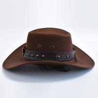 Sombrero De Vaquero Vintage De Seda Artificial Con Borde Grande Para Hombres Y Mujeres Disfraz De Cosplay Para Fiestas Y Vacaciones - details 2