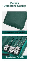 Set De Manicura Profesional Verde Con 9 Piezas Y Estuche De Cuero Herramientas Para Cuidado Del Pies Y Cara Corte De Uñas Con Acero Inoxidable Regalo - details 8