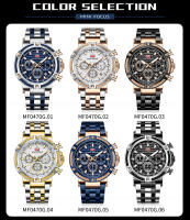 Reloj De Pulsera De Cuarzo MINI FOCUS Para Hombre Con Cronógrafo Y Manos Luminosas Acero Inoxidable Bisel Redondo Resistente Al Agua - details 4