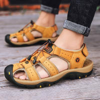 Sandalias De Verano Para Hombre Cuero Sintético Zapatos Casual Transpirables Sandalias Al Aire Libre Para Playa Zapatos Romanos Moda - details 5