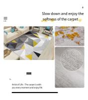 Carpetas Nórdicas De Sintética Modernas Para Sala De Estar Y Dormitorio Alfombra De Piso Con Estilo Europeo Suave Y Lujosa Para Sofá Mesa De Café Cama - details 1