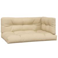 vidaXL Cojines para palés 3 piezas tela Color Crema,  Beige,  Azul y mas Cojín Decorativo de Asiento Cojines de muebles de salon - details 8