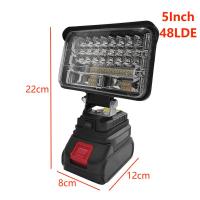 Luz LED Portátil Para Trabajos Al Aire Libre Y Emergencias Compatible Con Makita Recargable Aluminio 3/4/5/8 Pulgadas Para Pesca Y Uso General - details 5