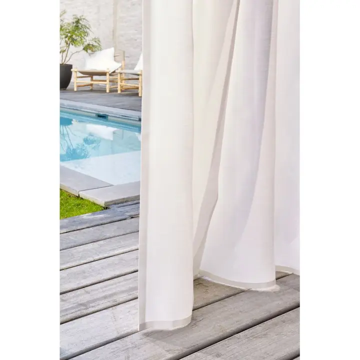 Cortinas 100% opaca de Exterior o interior  Impermeable, Cortinas Terraza Exterior con Ojales, Adecuada para Balcones, Pérgolas - 1