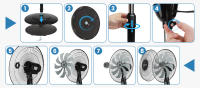 Ventilador de Pie con Mando a Distancia, 9 Aspas, 3 Velocidades & 3 Modos, Temporizador 7.5 Horas, Oscilante 80°. - details 8