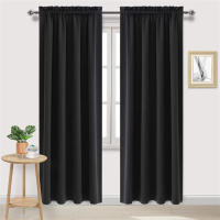 Cortinas De Bloqueo De Luz Negras Para Dormitorio Y Oficina Doble Capa No Existentes Dispositivos Inteligentes Material 100% Poliéster - details 3