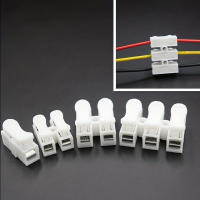 10pcs Conector De Cable De 3 Pines Blanco Sin Soldadura Ni Tornillos Terminal De Bloque De Pinzas Elásticas Para Electrónica - details 2