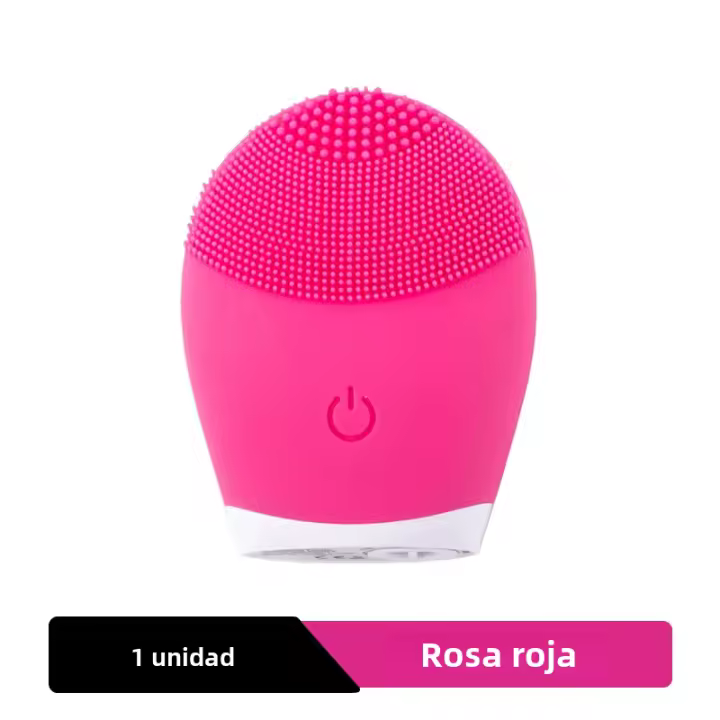 Cepillo de limpieza Facial de silicona, masajeador eléctrico para el cuidado de la piel, vibración Sónica, cepillo de limpieza profunda de poros - 1