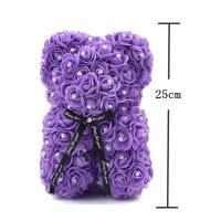 Rosa Artificial 25cm Oso Para Regalo De Aniversario Navidad San Valentín Cumpleaños Boda Fiesta Decoración De Hogar - details 13