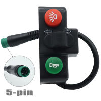 Bocina Y Señal De Giro Para Scooter Ebike Bicicleta Eléctrica Con Enchufe Impermeable De 5 Pines Control De Acelerador 3 En 1 De 22mm - details 2