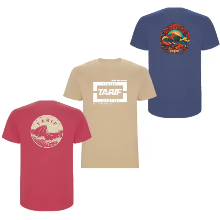 Pack 3 Camisetas Tarif Surf para Hombre Multicolor Moda Verano - 1