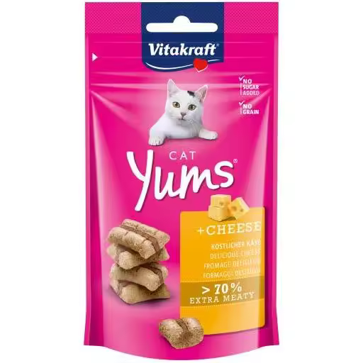 Vitakraft Cat Yums +Queso (Gatos , Snacks , Galletas) - 40 GR - 1