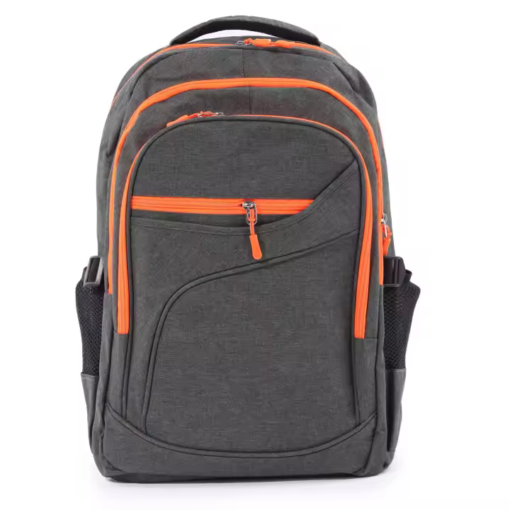 J.S ONDO MOCHILA TIPO TELA PARA HOMBRE CON BORDE NARANJA Mochila Escolar Mochila de Viaje Negocios Trabajo Diario Antirrobo Impermeable Grande Mochila Ordenador CLASICO 30.5X46CM - 1