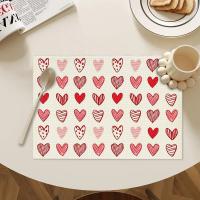 Corredor De Mesa En Forma De Corazón Para Día De San Valentín Aniversario Boda Comedor Cocina Decoración De Fiesta En Casa Estampado De Amor - details 11