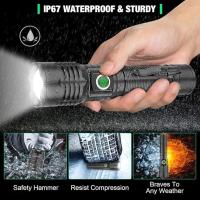 Linterna pequeña y potente, increíble linterna LED, recargable, con zoom, linterna táctica impermeable para emergencias de campamento - details 2