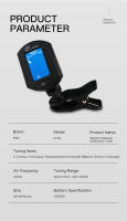 Afinador Digital Para Guitarra Bass Ukulele Violín Mandolín Afinador Electrónico Clip on Ajustable Calibración Acústica - details 12