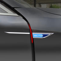 2pcs Adhesivos De Puertas Lateral Para Coche Accesorios Interiores Para Kia Seltos Decoración De Panel Del Lado Material De Aleación De Metal - details 0