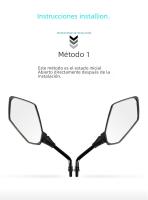 Espejos Retrovisores Para Motocicleta 8mm 10mm Scooter E-Bike 2Pcs/Pareja Espejo Convexo Trasero Para Electromóvil Material ABS - details 7