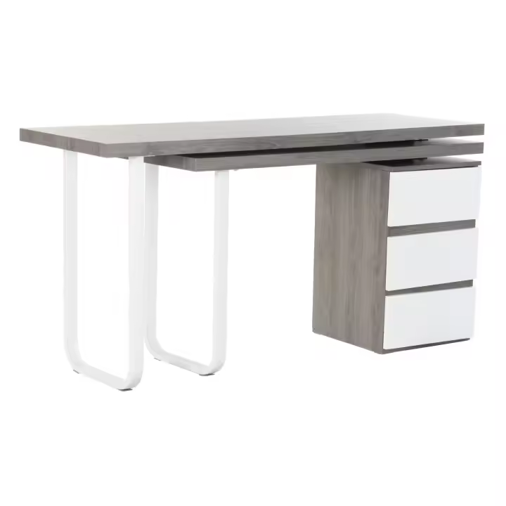 Escritorio Mdf Metal 150X120X75 Gris El mejor complemento para tu hogar  -Fijalo- - 1