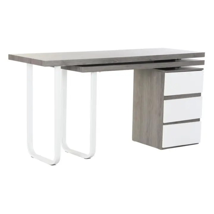 Escritorio Mdf Metal 150X120X75 Gris El mejor complemento para tu hogar  -Fijalo- - 1