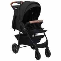 vidaXL Cochecito de bebé 2 en 1 de acero gris antracita - details 1