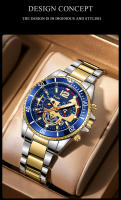 Reloj De Pulsera De Lujo Para Hombre POshi Resistente Al Agua Con Cronógrafo Y Foco Luminoso Correa De Aleación Fecha Reloj De Negocios - details 2