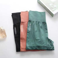 Shorts Deportivos De Cintura Alta Para Mujer Fitness Sin Costuras Delgados Para Ciclismo Y Correr Material De Poliéster - details 6